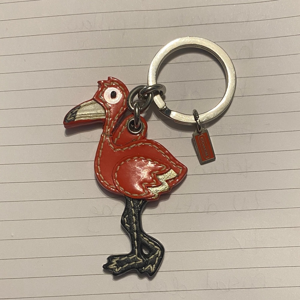 Coach Red Bird Keychain